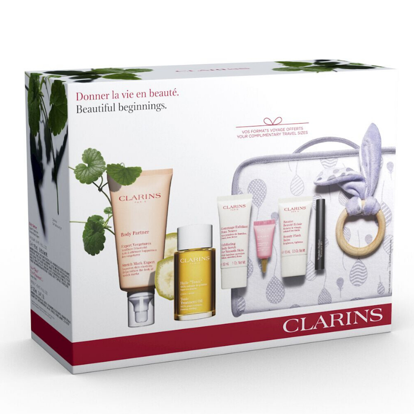 Clarins Maternity Set: Stretch Mark Expert+ Tonic Treatment Oil+ Body 6pcs